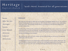 Tablet Screenshot of heritagebaptistminnesota.org